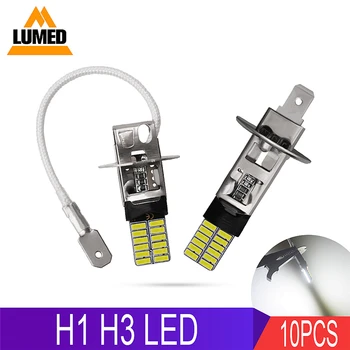 

10x H1 H3 LED Car 24 LED 4014 Fog Light Bulbs Auto Fog Lamp Driving Bulbs Super Bright