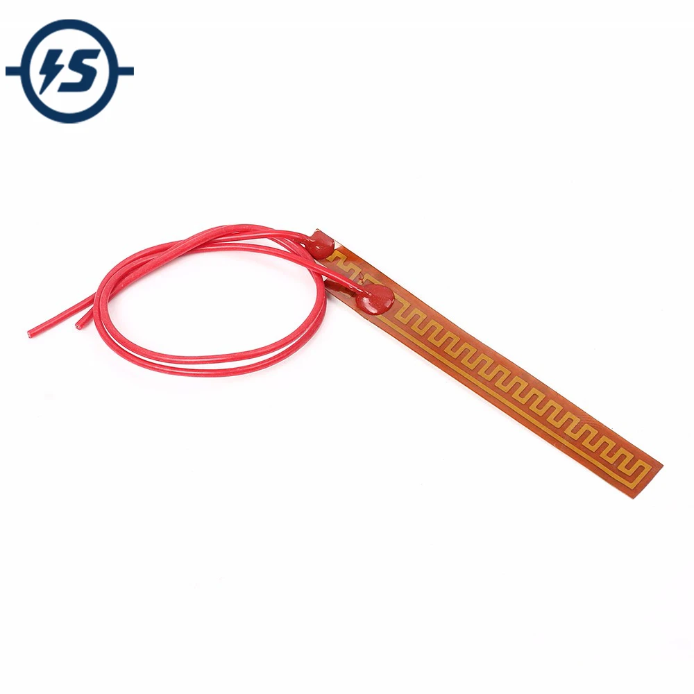 

10mmx93mm 12V 12W PI Polyimide Electrotherma Heating Film Plate Heated Heater Membrane Tape Plate Fast Preheating