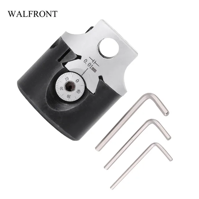 WALFRONT F1 Type Boring Head Steel Boring Bar Milling Holder Adjustable Cutting Inserts Milling Holder with Hex Wrench Tools New
