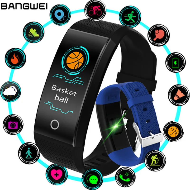 

BANGWEI Sports Smart watch Heart rate blood pressure monitoring Smart watch Multi-function page fitness tracker For Android IOS