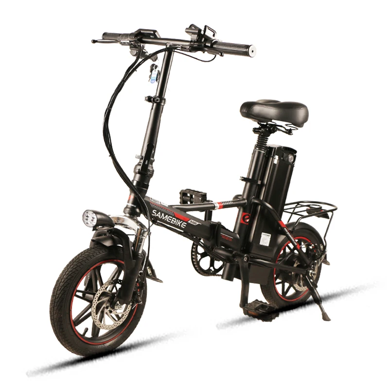 Perfect Samebike Foldable Aluminium Electronic Bicycle 48V12.5AH Tiires 14” X 1.95” Electric Bike Brushless 0