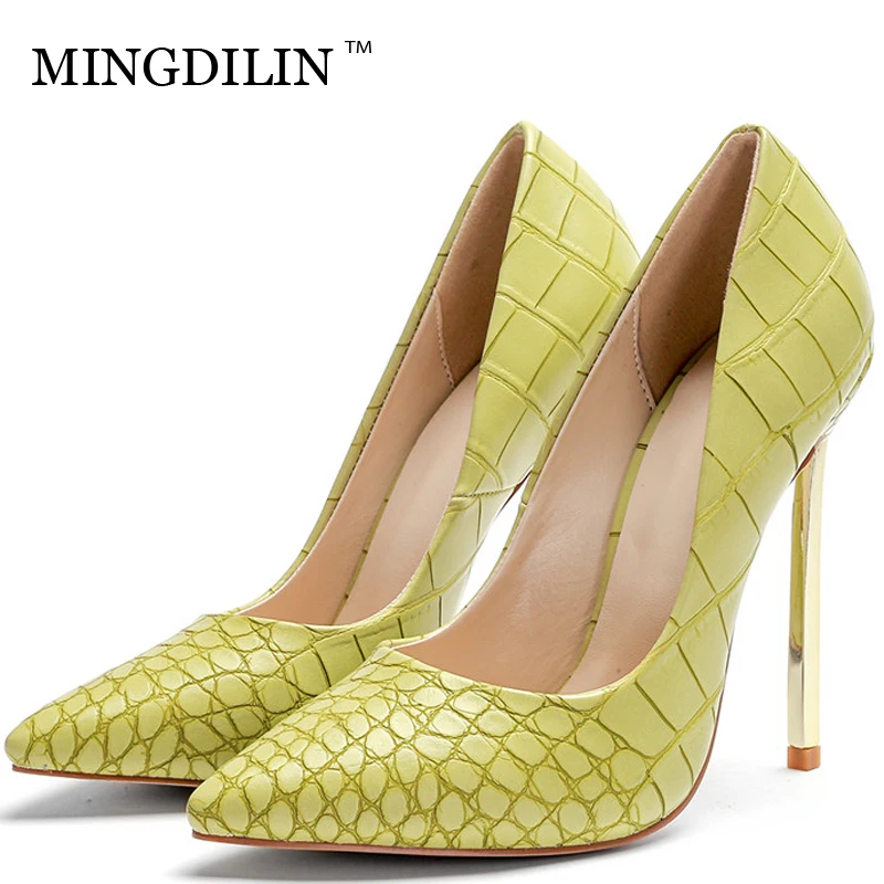 

MINGDILIN Women's Heel Shoes High Heels Shoes Woman Sexy Pumps Green Plus Size 33 43 Pointed Toe Wedding Party Pumps Stiletto