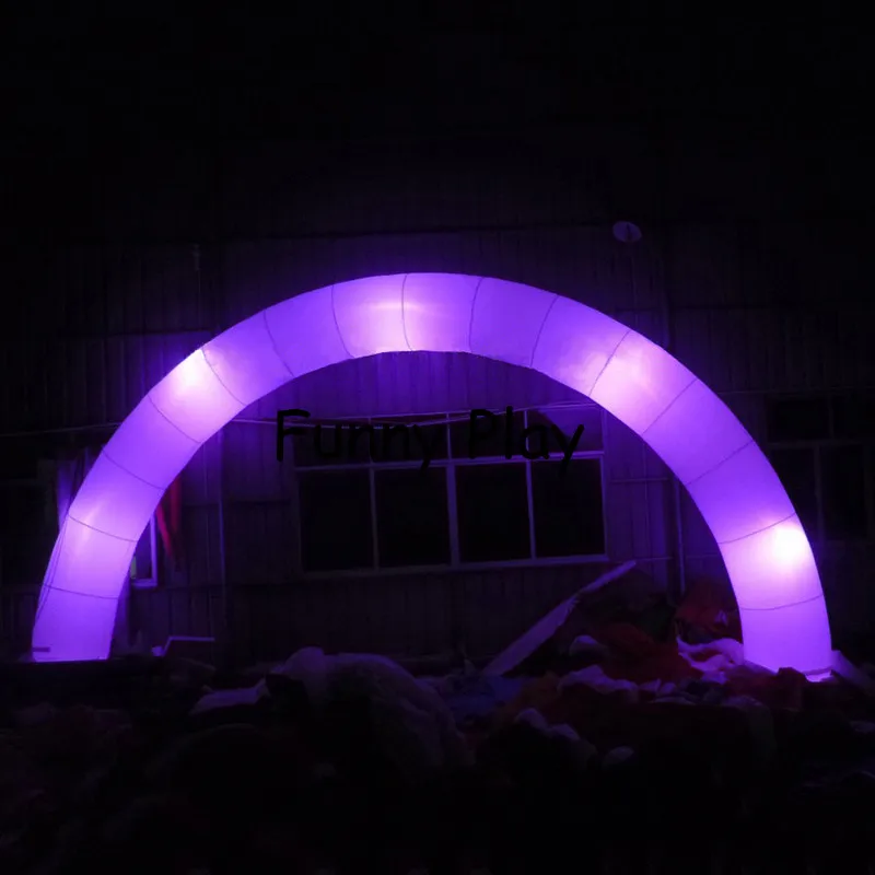 Надувная Радужная Арка с RGB освещением для шоу СВЕТОДИОДНАЯ светящаяся надувная