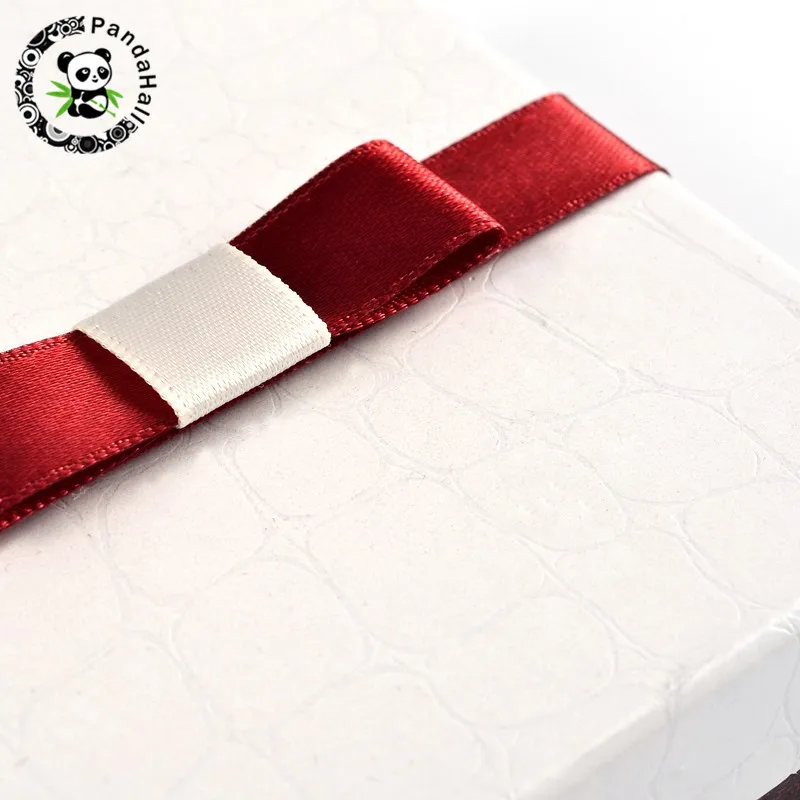 Rectangle Jewelry Set Cardboard Boxes Necklaces Earrings Bracelets Jewelry Organizer Gift Packing Boxes with Sponge and Ribbon