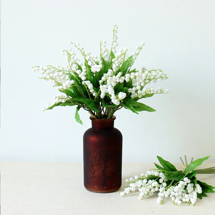Искусственные белые цветы, украшение для дома, лилии, искусственные мини-цветы, маленькие Гипсофилы, пластиковые цветы для свадебного сада