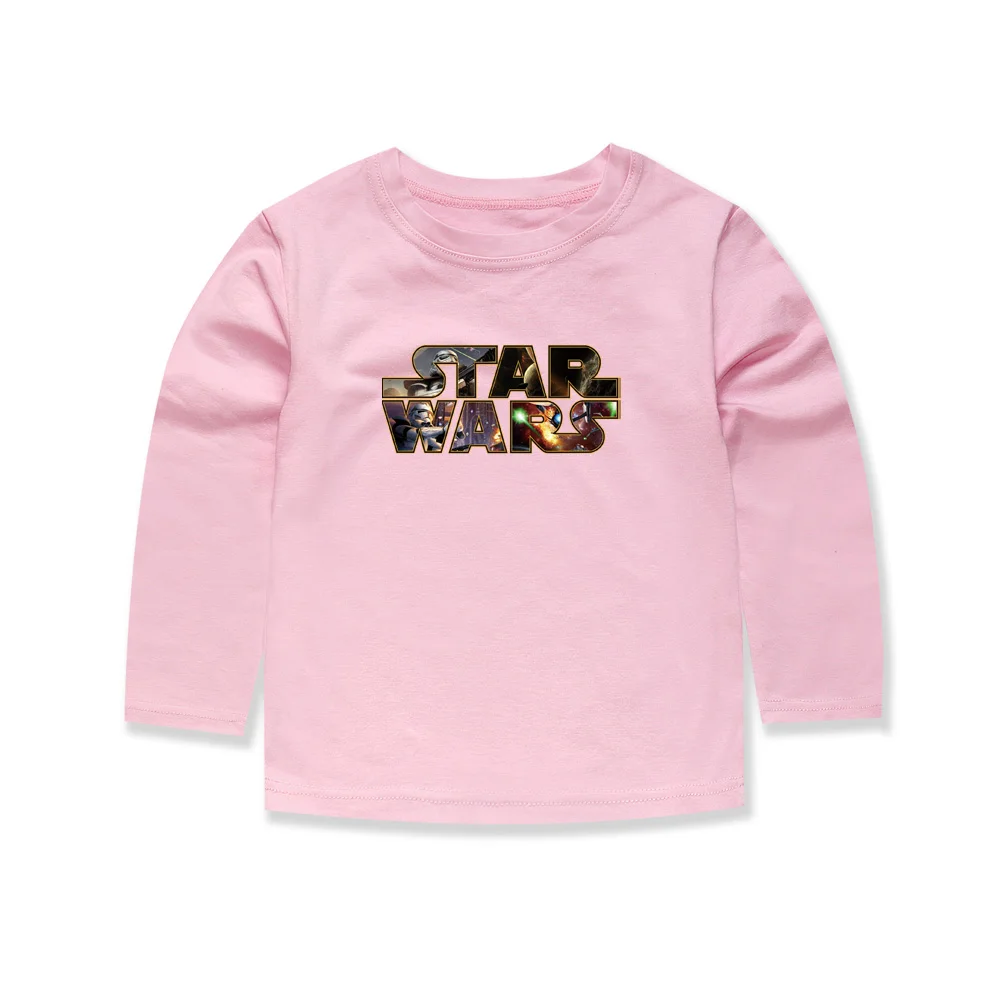 TINOLULING/детская футболка «Звездные войны» Детская футболка с принтом футболки с длинными рукавами для мальчиков и девочек, детские топы для От 2 до 14 лет