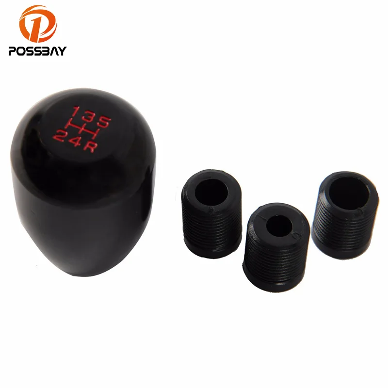 Buy POSSBAY 5 Speed Gear Knob Car Black Aluminum Gear