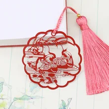 1 шт. металлическая Закладка в китайском стиле Классическая кисточка металлическая художественная креативная Конфета Подарочная коробка Упаковка