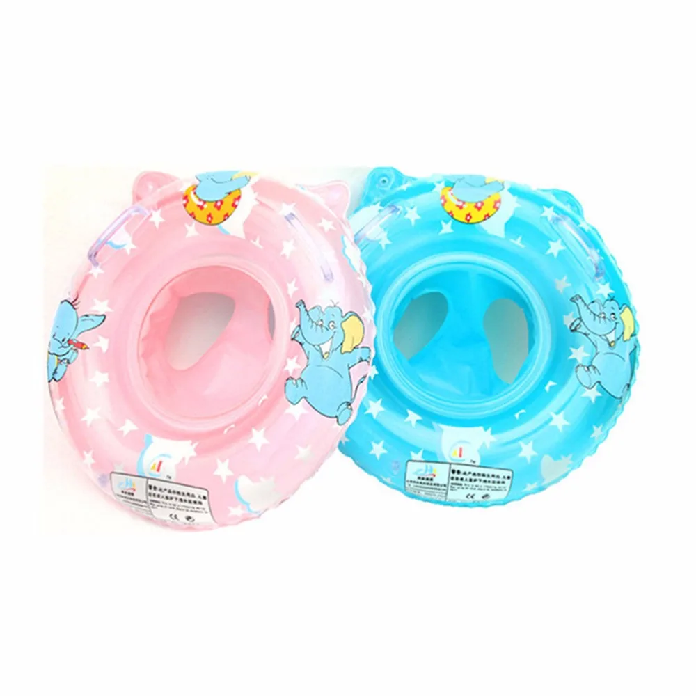 

2Colors Baby Swim Float Ring Cartoon Elephant Inflatable Safety Seat Circle Toddler Floating Ring Children Swimming Accessories