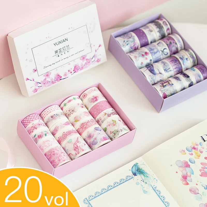 

Handbook Tape Ancient Characters And Paper Tape Lovely Colored Printing Handbook Material Large Gift Package Sticker Paper