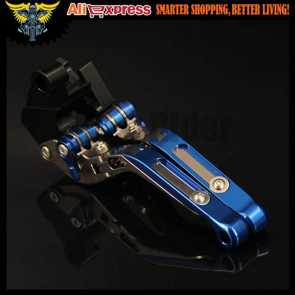Лазерный Логотип(YZF R1) синий+ Титан выдвижной складной мотоцикл сцепные рычаги для Yamaha YZF R1/R1M/R1S
