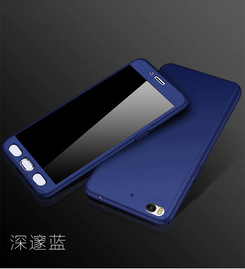 Xiaomi mi5s случае 360 протектор ПК Матовая крышка + закалённое Защитное стекло для mi5