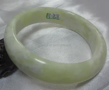 

shitou 00130 Beautiful Fashion Fine 100% Natural Green Jade Gems Bangle Bracelet 61mm