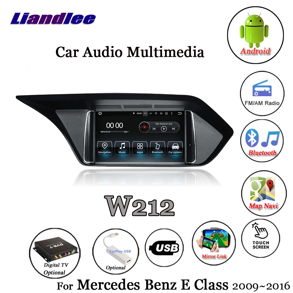 Clearance Liandlee Car Android 7.1 For Mercedes Benz E Class W212 S212 2009~2016 Radio Carplay Camer TV GPS Navi Map Navigation Multimedia 4