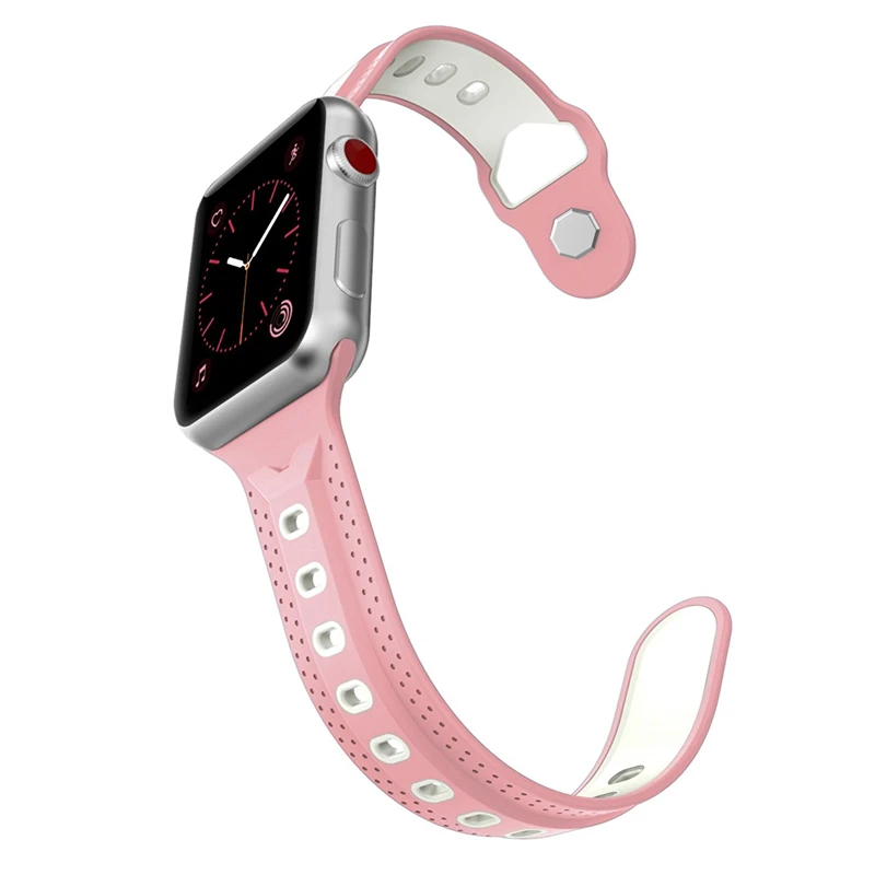 Bemorcabo для Apple Watch Band, мягкая силиконовая замена спортивный браслет ремешок браслет для iWatch Sport 38 мм 42 мм