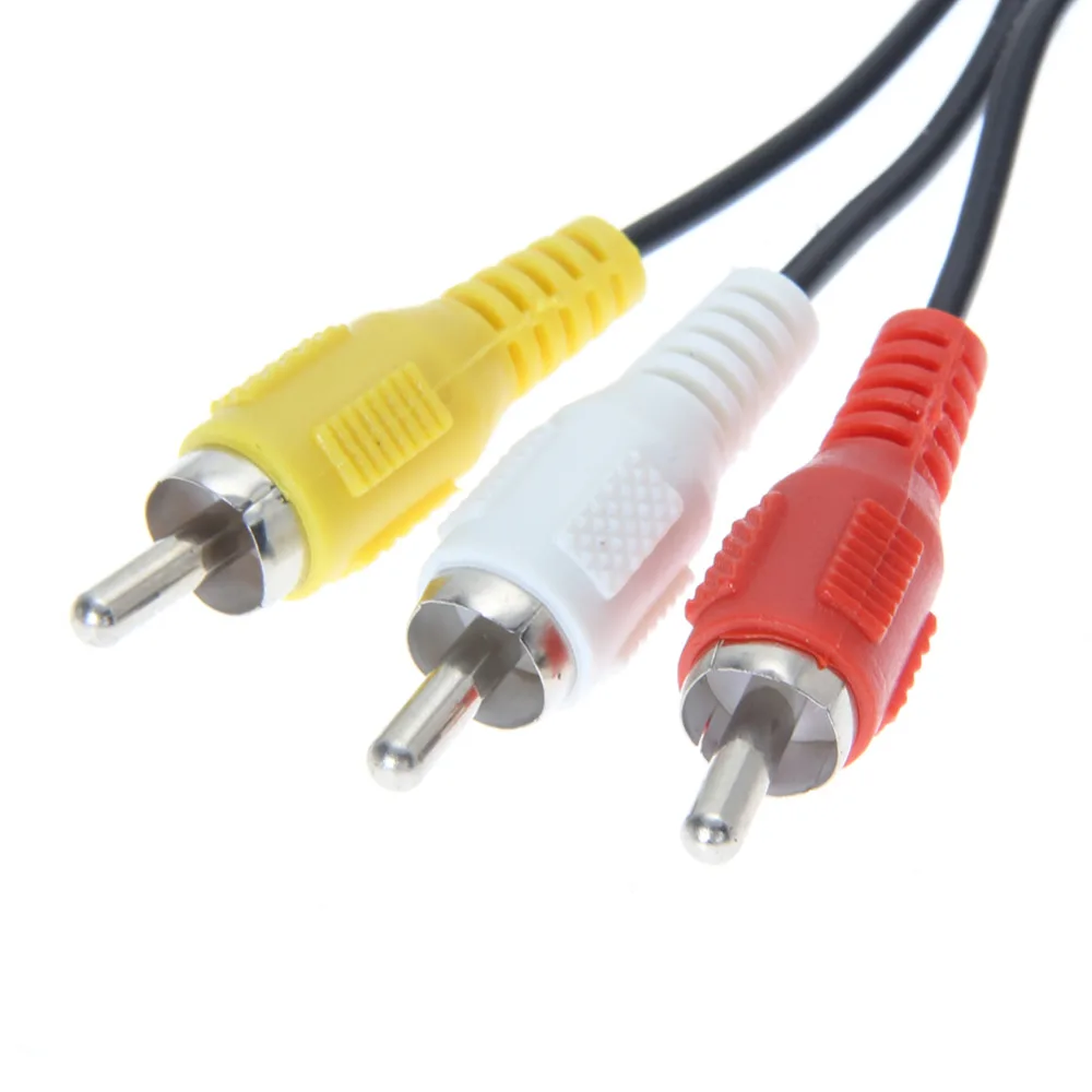 ALLOYSEED 1,8 m 6FT AV TV RCA Cable de vídeo Cable para SNES Cubo de juego para Nintend N64/64 cable para SFC 2 salida de Audio conectores