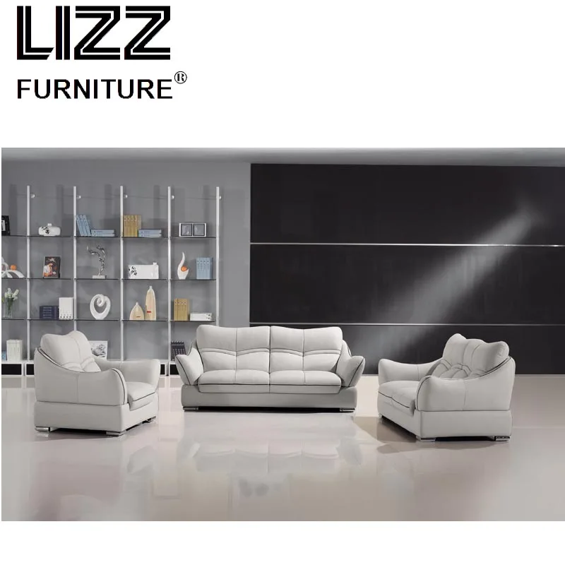 

1+2+3 home sectional genuine leather sofa set modern sofa bed furniture with wood