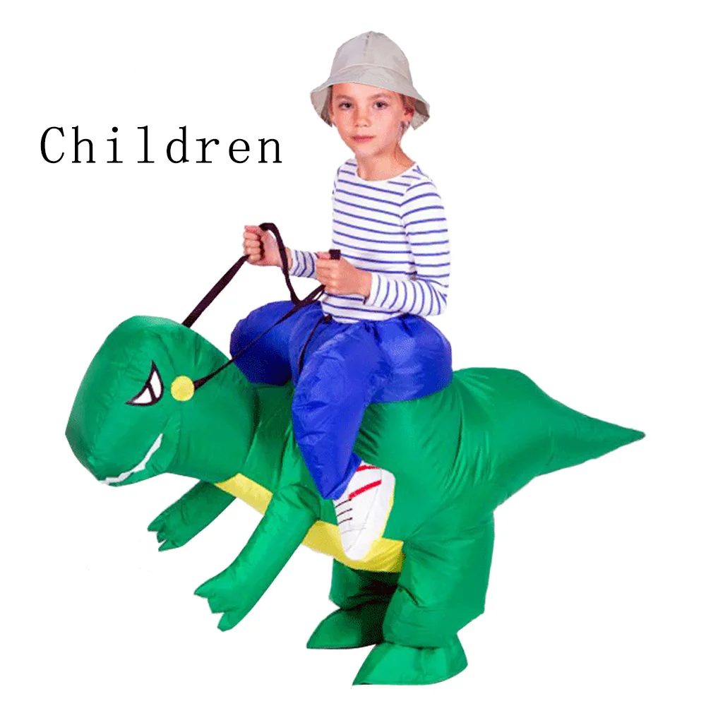 Надувной костюм динозавра для взрослых или детей, карнавальный костюм на День Благодарения, Рождество для женщин, детское нарядное платье - Цвет: Kid