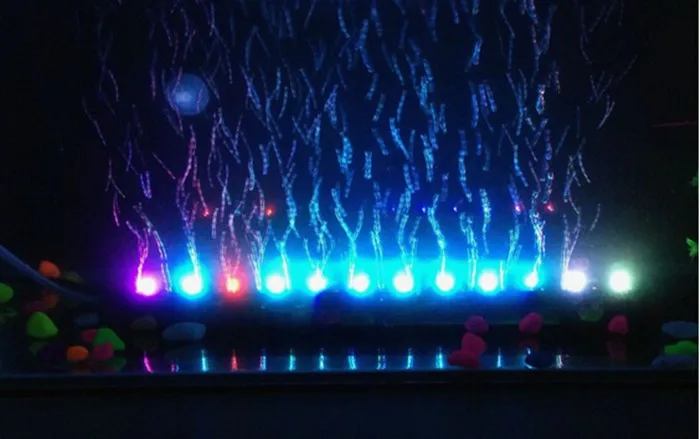 submersible led lights with remote led colorful Fish tank box bubble flashlight Water grass lamp land diving color Discoloration Aquarium bubble lights lamp strip submersible led pool lights