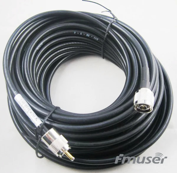 

FMUSER SYV-50-5 RF Cable with NJ connector for FM Antenna Feeder Cable 20 Meters For 15W,25W,30W Transmitter
