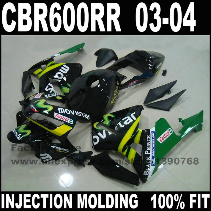 Высокое качество мотоцикл части для HONDA 2003 2004 CBR600RR F5 Обтекатели набор CBR 600 RR 03 04