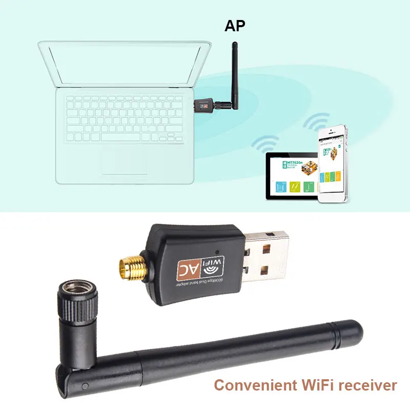 Mini Wireless Network Card Networking 600Mbps LAN Adapter Cards Wifi Antenna | Компьютеры и офис