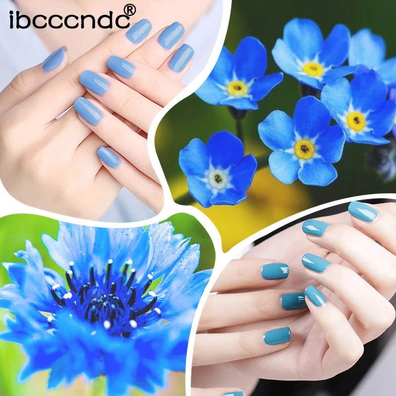 Новинка набор гель лаков серии небесно голубого цвета для дизайна ногтей 10 мл