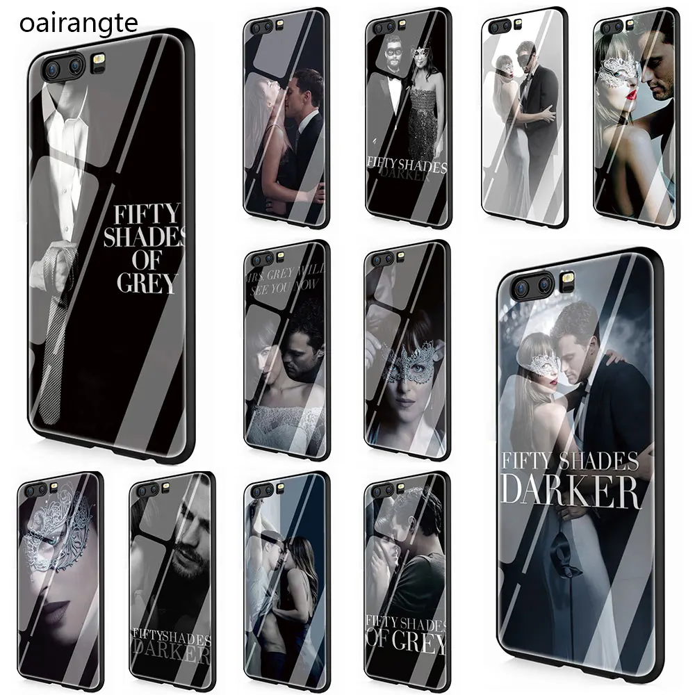Чехол для телефона Fifty Shades из закаленного стекла серого цвета Huawei Mate P 10 20 Lite Pro Y9
