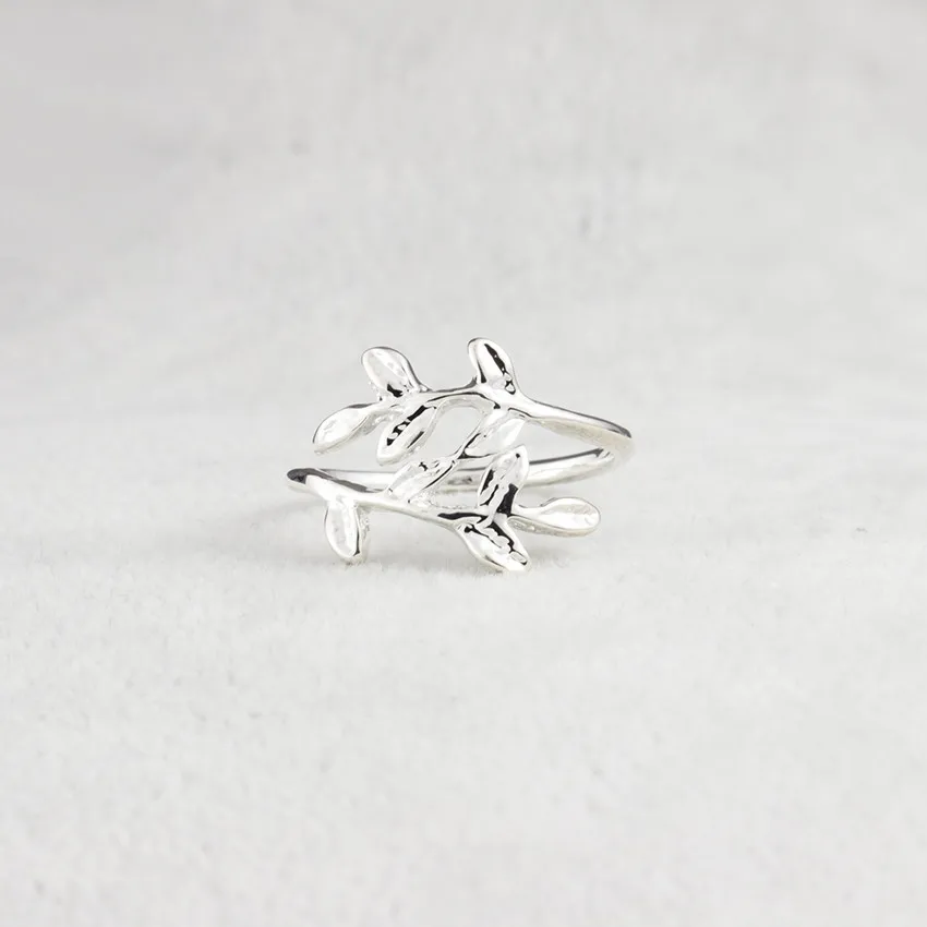

ACEBFEET Charms Olive Tree Branch Leaves Open Ring Adjustable Knuckle Finger Rings for Women Girl Wedding Jewelry Wholesale
