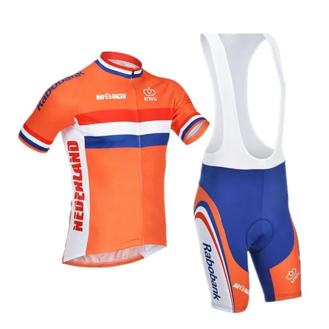 2018 Mens cycling jersey Netherlands new orange bicycle riding pro