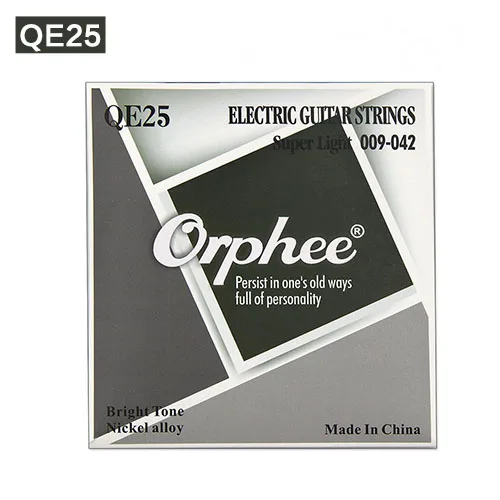 QE25 Orphee QE-23/25/27/29 электрические гитарные струны шестиугольная сплав Никель сплав дюйма несколько вариантов - Цвет: QE25