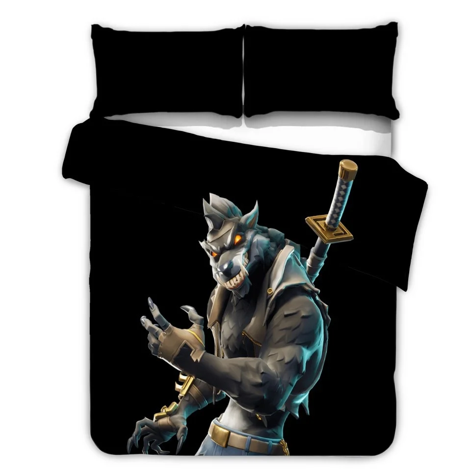 

new game characters skull fort nite animal twin king queen full double bedspread pillowcase duvet cover set bedding set