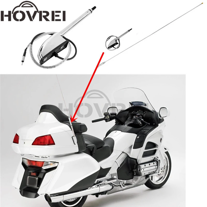 Хромированная антенна для мотоцикла Honda GL1800 2001 2014 набор антенн аудио Navi Comfort GL 1800