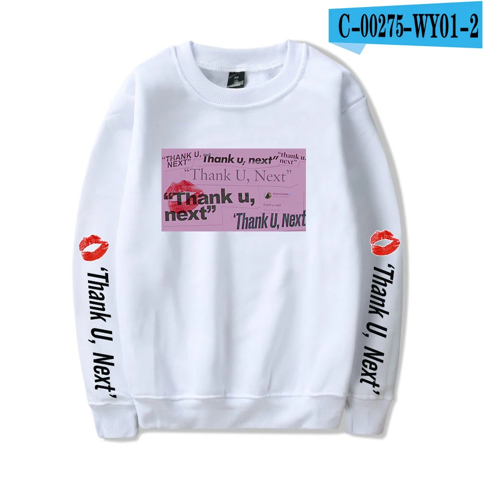 KELUOXIN Ariana Grande Thank U Next God Is/Женская толстовка без застежки альбом Ариана Гранде толстовки унисекс Sudadera Mujer - Цвет: White