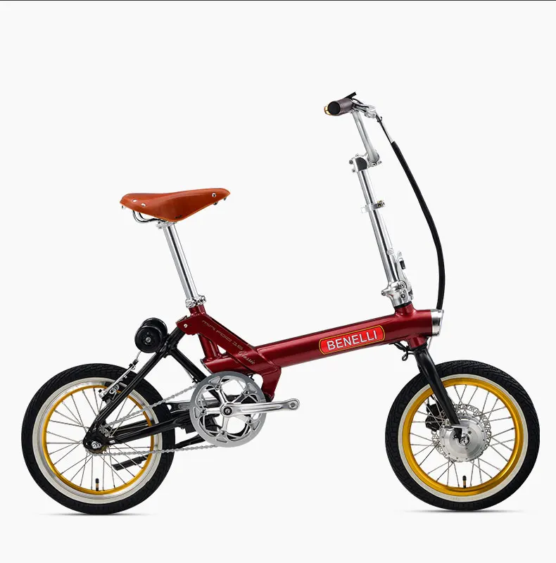 Mini bicicleta eléctrica plegable 16 pulgadas batería de bicicleta ultra ligera urbana