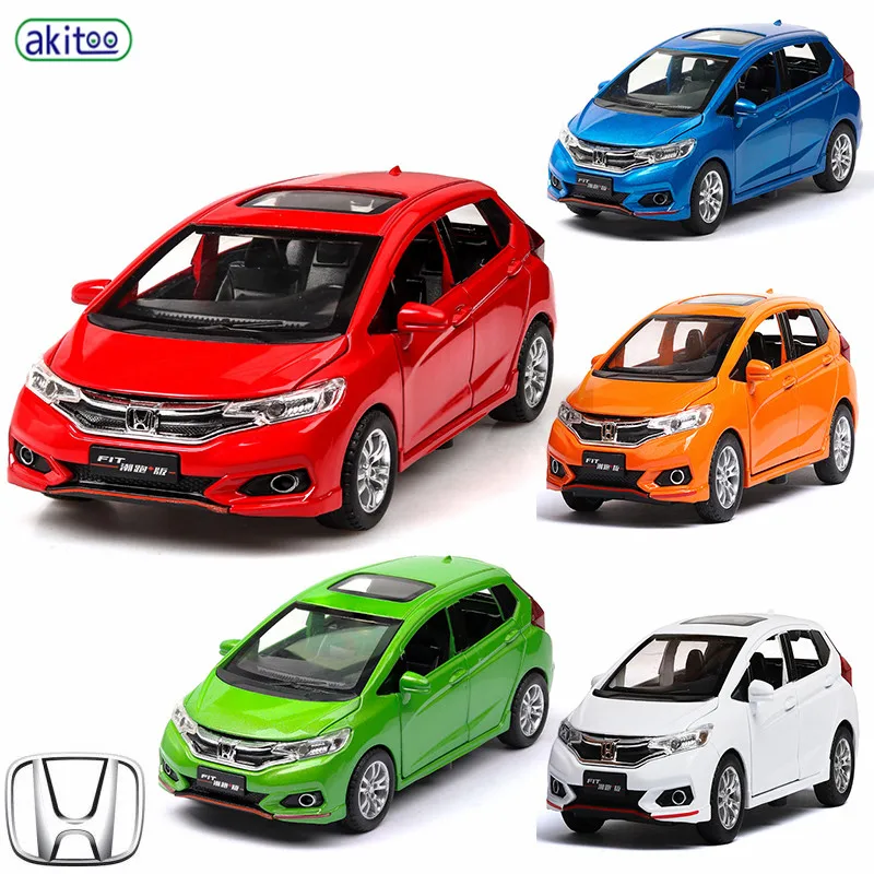 Akitoo Honda Fit Маленькая пушка Игрушечная модель со звуком и светом пульсирующая
