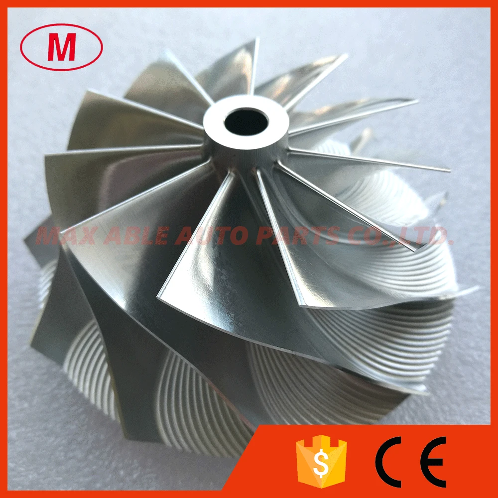 

HX40 Racing High Performance Turbo Aluminum 2618/Milling/Billet compressor wheel 66.65/84.00mm 11+0 blades Forward Rotation