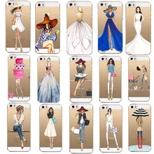 Fashion Girls Cover For Apple Iphone 7 7Plus 6 6S 5 5S SE 4 4S Cases Slim Soft Back Skin Covers TPU Cases For Apple Iphone