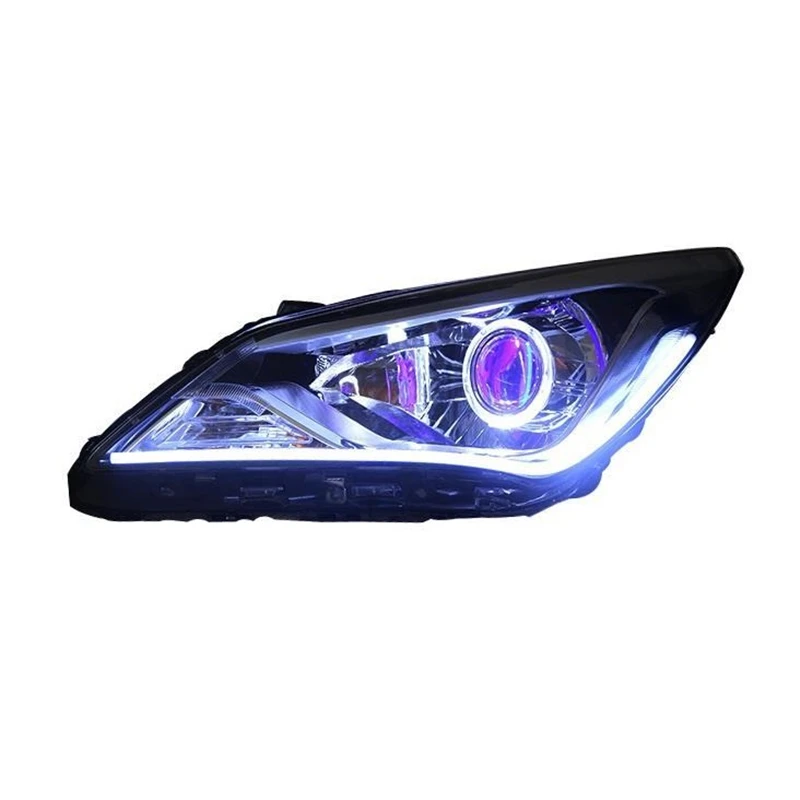 

Cob Luces Automovil Side Turn Signal Neblineros Para Auto Running Led Headlights Car Lights Assembly For Hyundai Verna