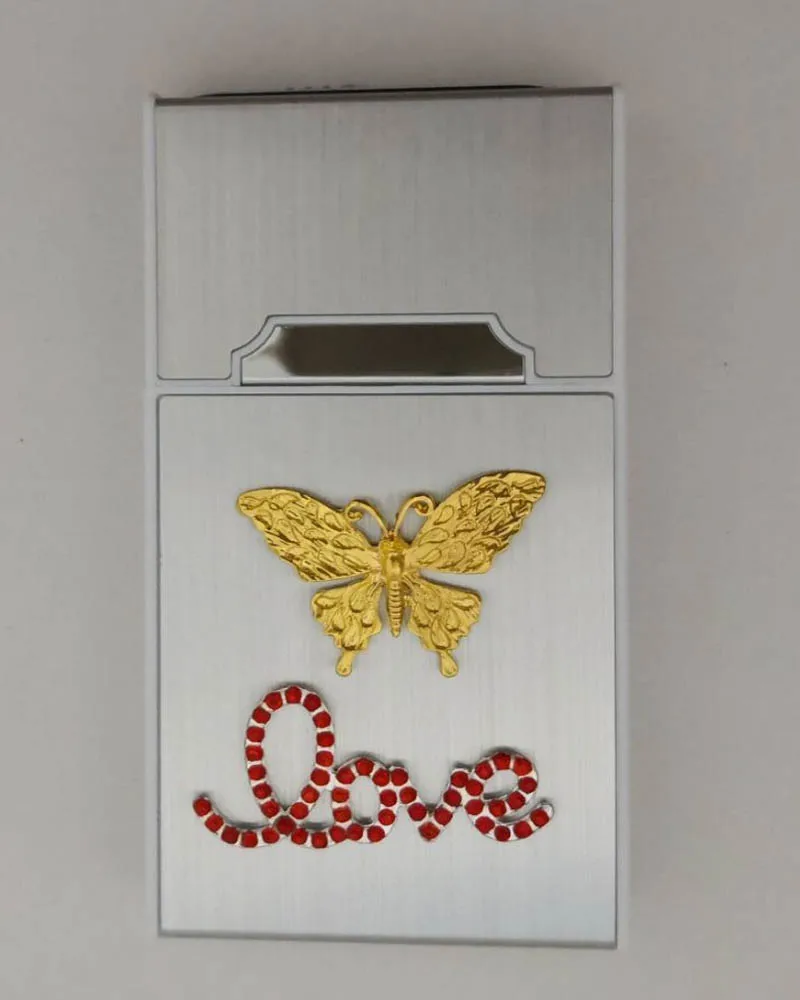 

USB lighter cigarette case for 20PCS 100mm long cigarettes pack