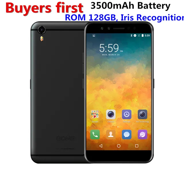 Best Price GOME K1 4GB RAM 128GB ROM MTK6757 2.3GHz Octa Core mobile phone 5.2" FHD Android 6.0 Iris Recognition 4G LTE 16.0MP Smartphone