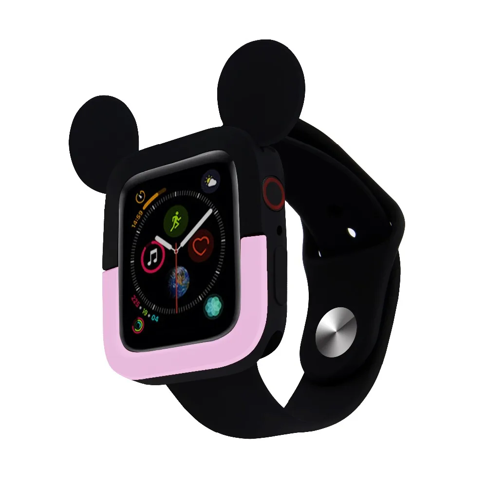 Цветной силиконовый чехол для Apple Watch, 40 мм, 44 мм, для iWatch, серия 4, резиновый чехол для девочек, детей, мужчин, женщин, подарочная коробка