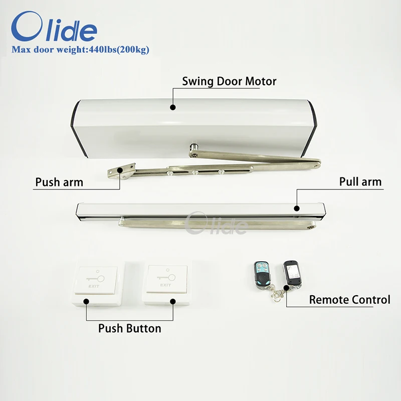 Сверхмощный Автоматический Открыватель двери распашной Открыватель двери с пультом дистанционного управления