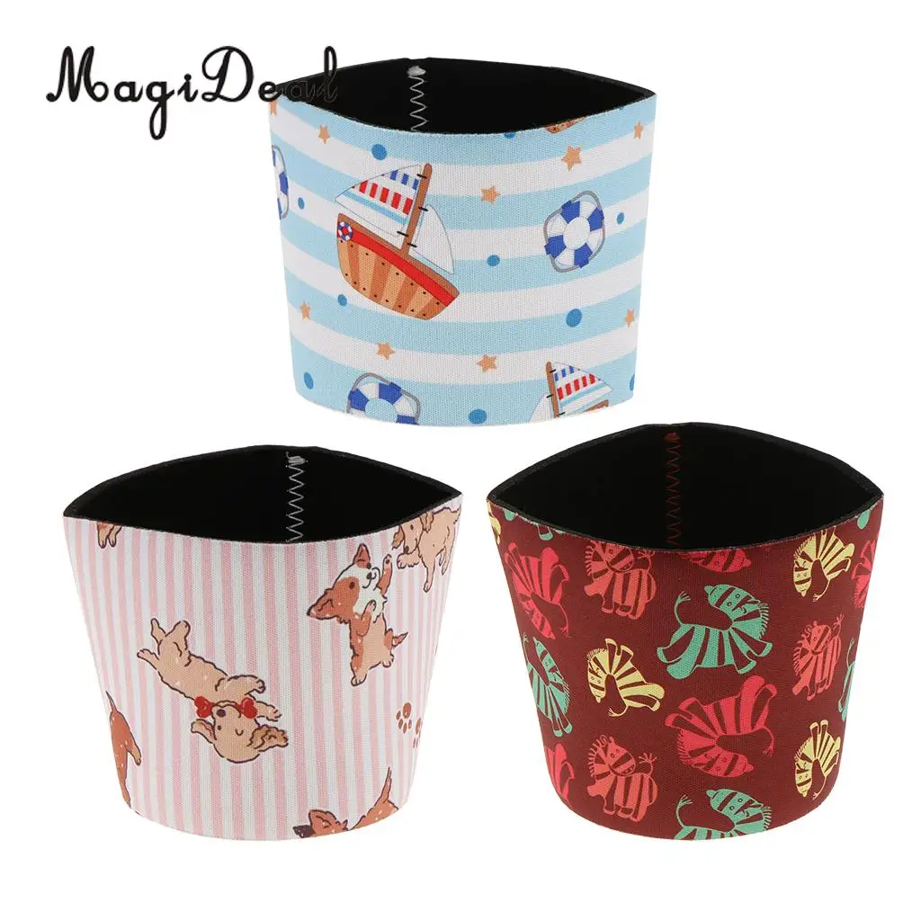 Cute Animal Puppy Zebra Prints Neoprene Beer Can Cooler Sleeve Insulated Reusable Coffee Cup Sleeve