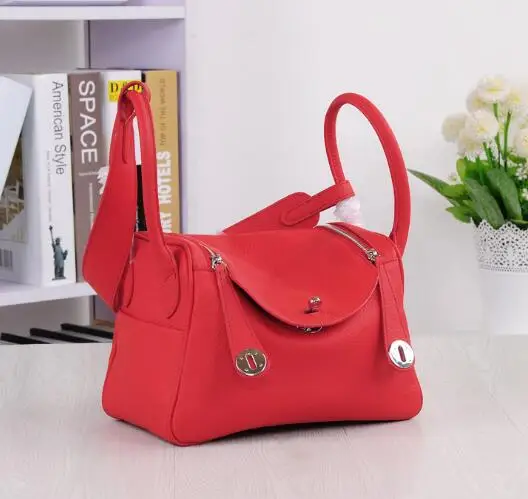 RTATD, новинка, натуральная кожа, коробка, женские сумки, модные, известный бренд, дизайн, женские сумки на плечо,, женские сумки через плечо, B078 - Цвет: red 26cm