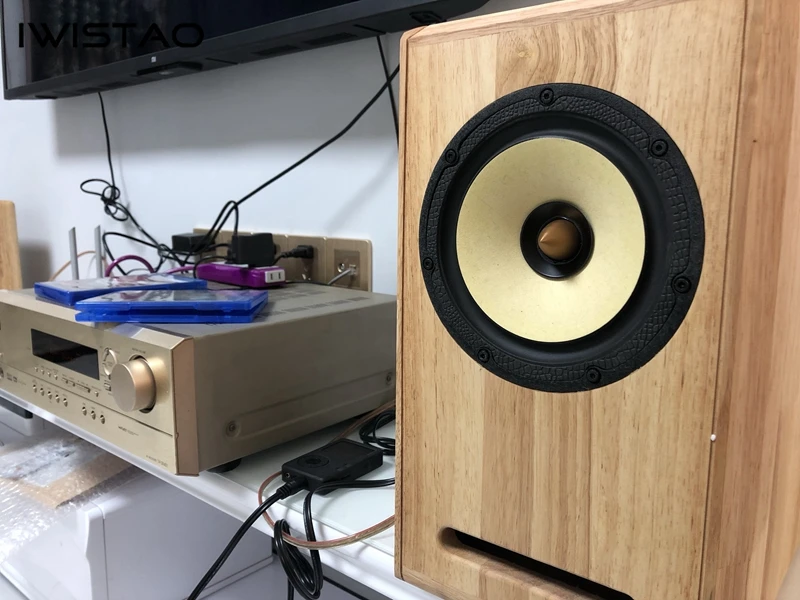 IWISTAO HIFI 6,5 дюйма полный спектр динамик пустой шкаф 1 пара готовой дубовой древесины лабиринт структура для лампового усилителя