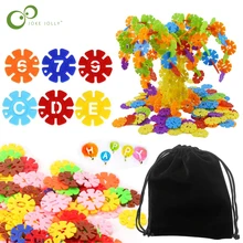 100/200/400pcs Монтессори Снежинка строительные блоки игрушка кирпич Снег DIY блок сборка раннего обучения игрушка GYH