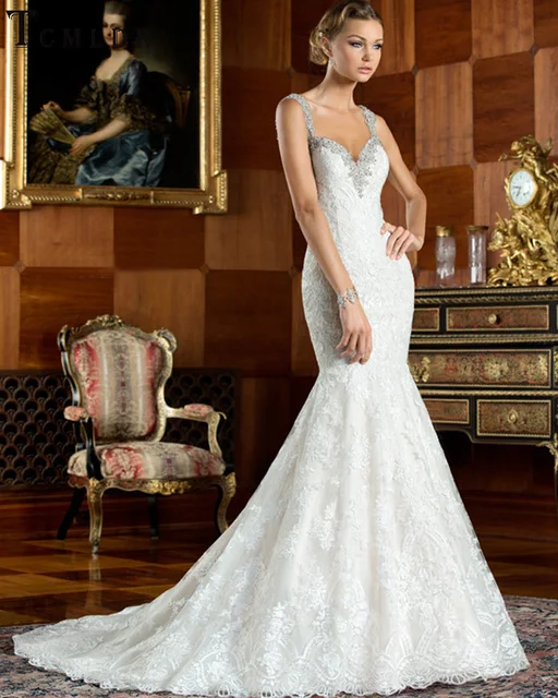 Tcmldr New Designer Fish Stgle Bodice Wedding Dresses Y Backless Tcmldr New Designer Fish Stgle Bodice Wedding Dresses Y Backless Bridal Gown Gorgeous Crystal Beading Sweetheart