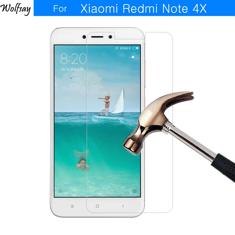 

2pcs For Tempered Glass Xiaomi Redmi Note 4X Screen Protector For Xiaomi Redmi Note 4X Glass Film For Redmi Note 4X Wolfsay