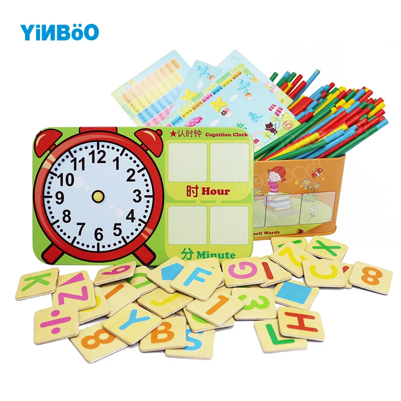 

Wooden Math toy magnetic numeral letter arithmetic tables arithmetic stick educational toys Give your child a gift